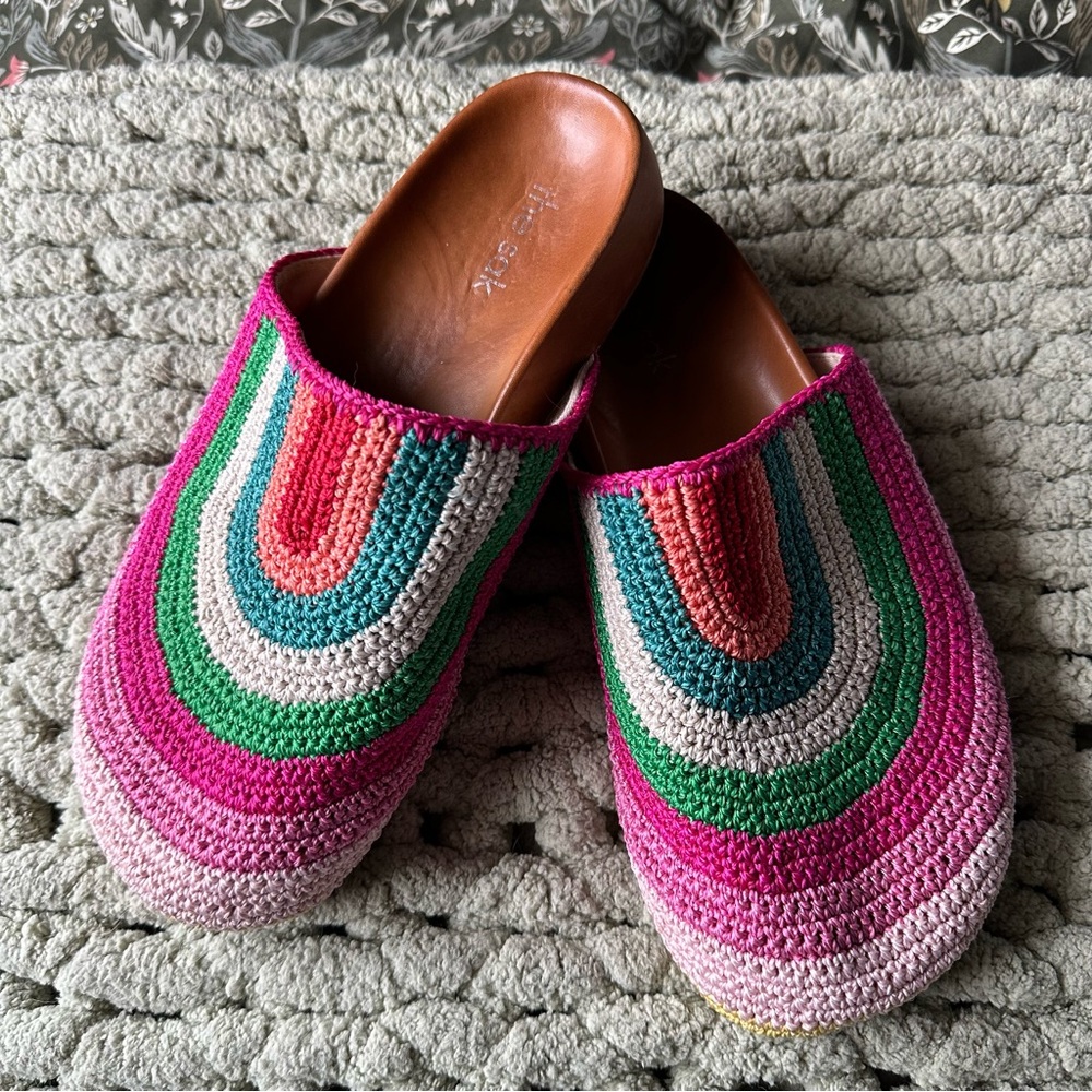 The Sak Colorful Knit Crochet Slip On Shoes
